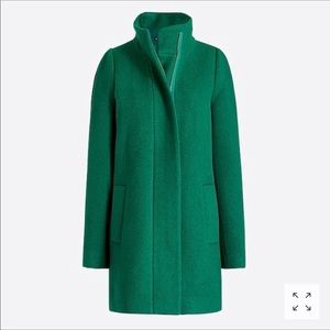 NWOT Size 10 JCrew Emerald Green pea coat